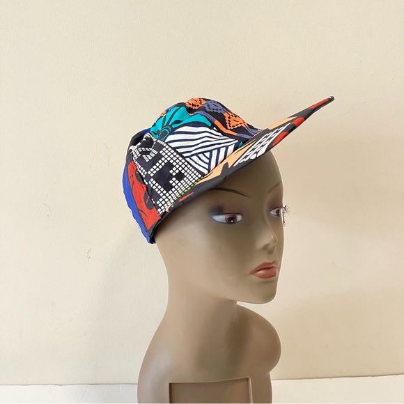 African Print Ankara Handmade Multicolor Bohemian Patchwork Baseball Cap - Picture 2 of 8